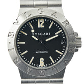 ブルガリ ディアゴノ スポーツ 腕時計 LCV29S 自動巻き ブラック文字盤 ステンレススチール レディース BVLGARI 【中古】
